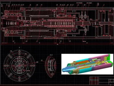 CNC   Motorized Spindle For Machining Plastic Parts 3D model
