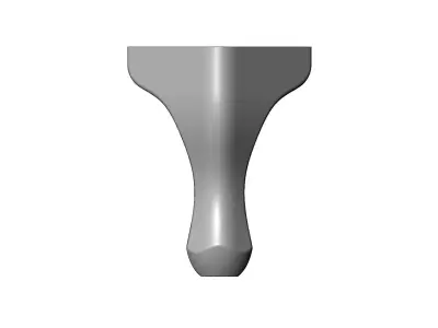 Antique Queen Anne Leg and Feet Relief 3D print model