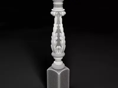Classic Decorative Stair Baluster 3D model