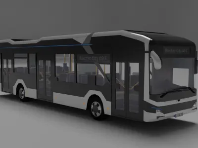 European electric City Bus - License free 3D model