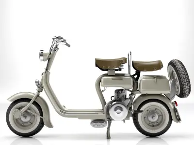Lambretta Innocenti 125 1952  3D model