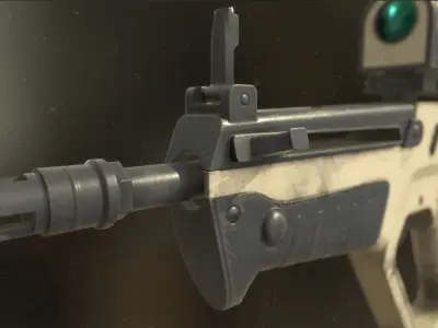 Tar 21 Assault Rifle Low-poly 3D model