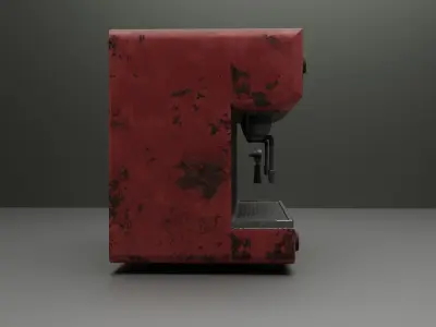 Low Poly Coffee Machine Low-poly 3D model