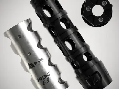 Odin Works ATLAS Adjustable Compensator Low-poly 3D model