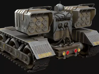 UGV Concept-3B-Urban-Dirty Low-poly 3D model