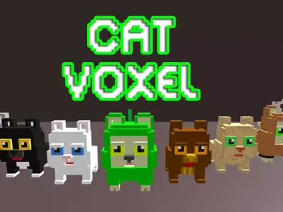 Cat Voxel Free 3D model