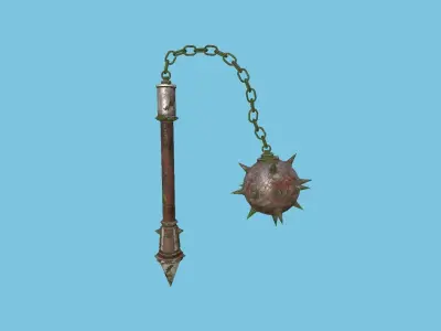 Medieval Flail 01 Earth - Character Fantasy Weaponry Low-poly 3D model