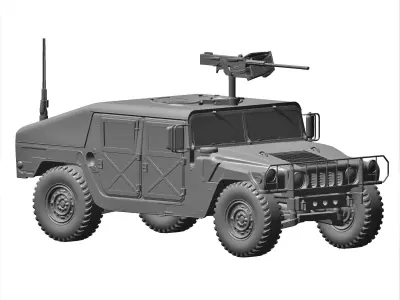 humvee hummer military vehicle static model 3D print model