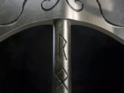 Double-Sided Viking Battleaxe Low-poly 3D model