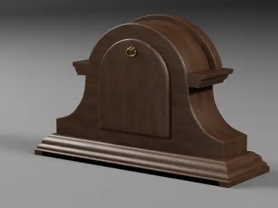 Vintage Mantel Clock Low-poly 3D model