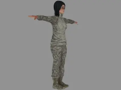 Rigged Soldier 11 3D model