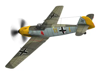 Messerschmitt - BF-109 E - Yellow 11 3D model