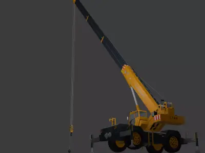 Construction Crane HighQuality PBR Optimized Realistic low poly Low-poly 3D model