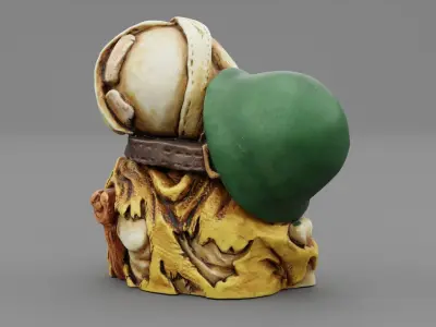 Soldier skull high-poly 3D model