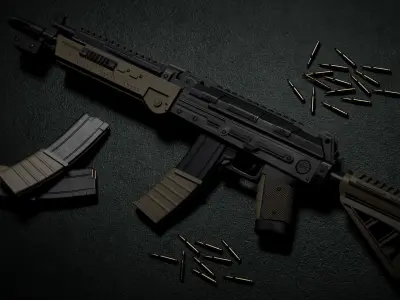 Weapon Pack Low-poly 3D model 3