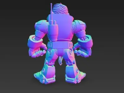 Mecha Armored Powerhouse 3D print model