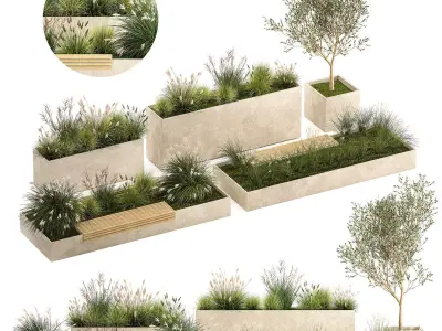 Bushes For Landscaping And Urban Environments 1141 3D model