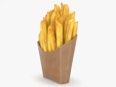 French Fries Box 3D model