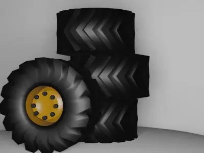 Vehicle Tire  Low-poly 3D model