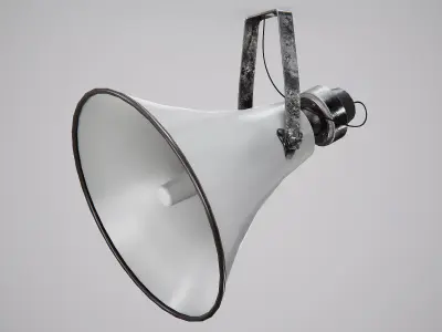 Military Horn Speaker Siren Low-poly 3D model