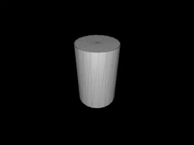 Low Poly Blue Barrel 3D Model Low-poly 3D model