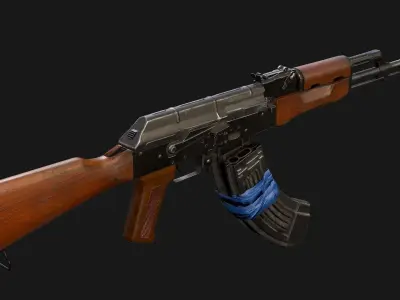 AKM with electrical tape Low-poly 3D model