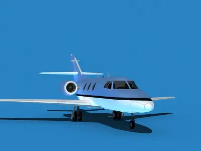 Dassault Falcon 10 V05 3D model
