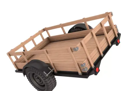 Utility Trailer 3D model get