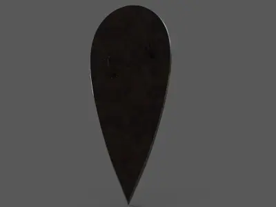 shield shaped like a rain drop Low-poly 3D model