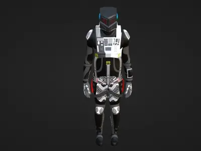 Robot Soldier - Assault Soldier Low-poly 3D model 25