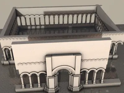 royal gateway  Low-poly 3D model