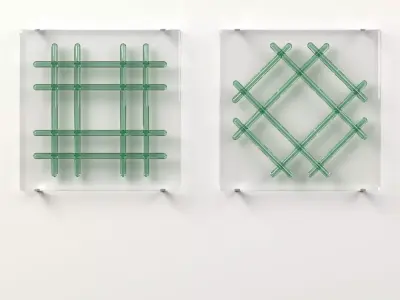 Wall Glass Blocks - Decorative Frame - Grids - Part 8 3D model