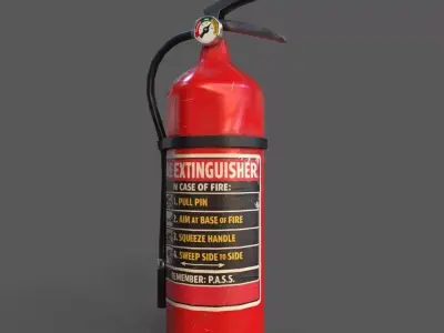 Fire Extinguisher Low-poly 3D model purchase