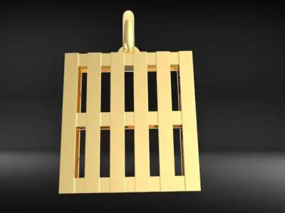 Wooden Pallets Pendant Charm Bracelet Jewelry 3D print model