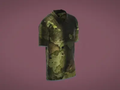 Military Outfit - T-shirt Low-poly 3D model shop
