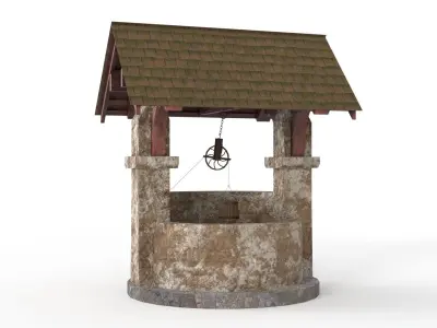 Old Stone Well Low-poly 3D model