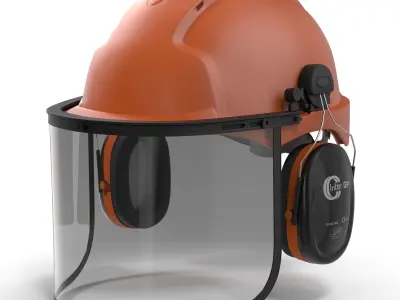 Safety Helmet 2 Orange 3D model