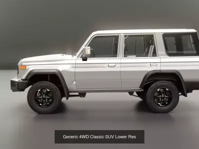 Generic 4WD Classic SUV in two resolutions 3D Model Pack