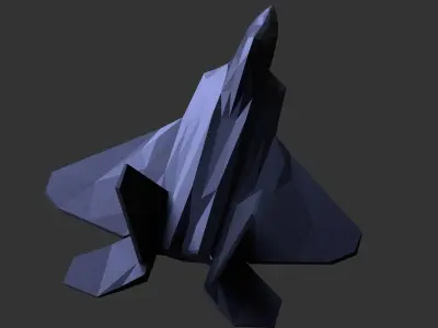 F22 Raptor Lowpoly 3d Print 3D print model