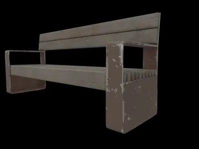 urban bench 3D model