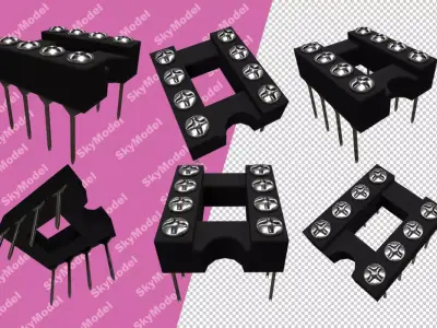  Circuit board repair 1 Sockel 7Pin Low-poly 3D model