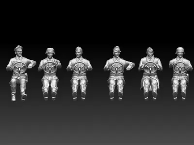 german drivers  soldiers 3D print model