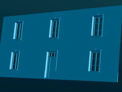 Long  Village House in scales HO TT N O OO S 1 64 1 48 3D print model