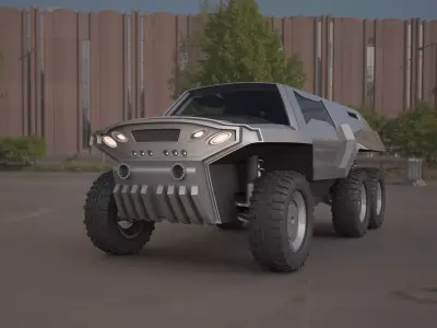 devel sixty 6x6 concept car 3D model