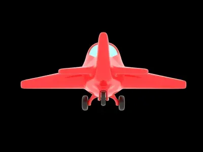 Stylized Cartooney Toy Airplane 3D model