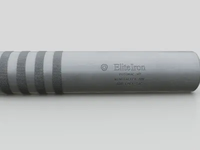 Elite Iron Windtalker AMF 408 CheyTac Suppressor Low-poly 3D model