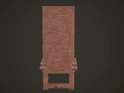 Christian Bishop armchair Low-poly 3D model
