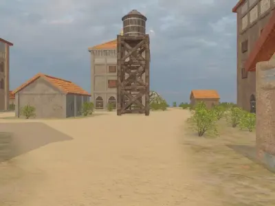Mountain Fortress City 3D model