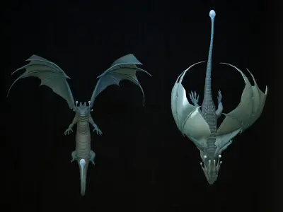 Dragon Low-poly 3D model 6
