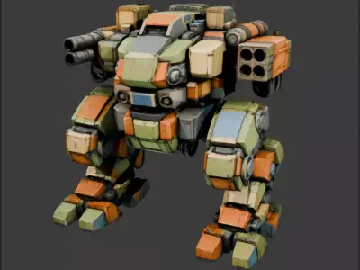 Mech walker Low-poly 3D model purchase